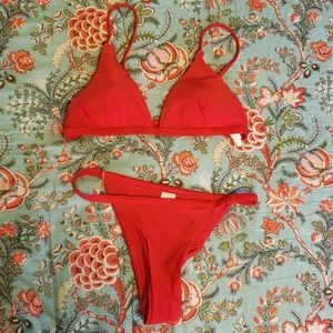 Red Hot High Waisted Bikini